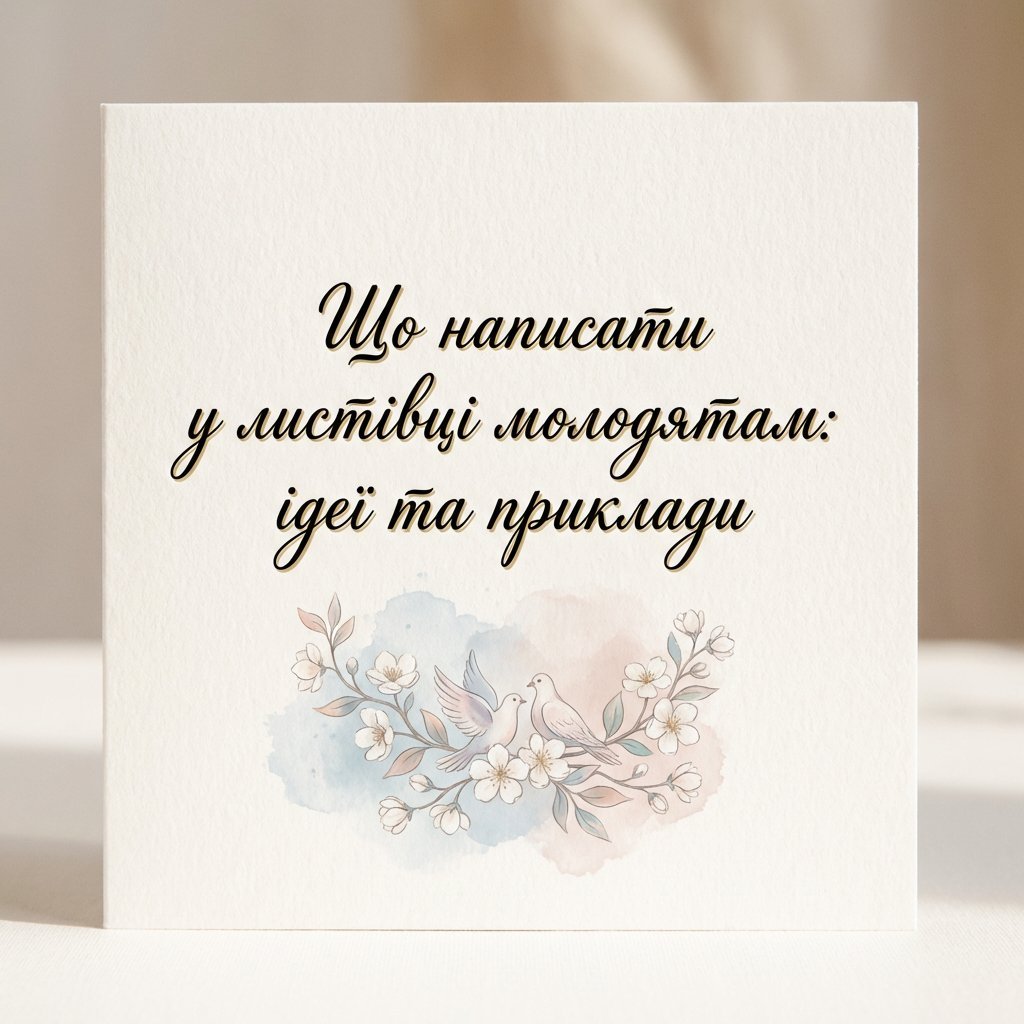 Що написати у листівці молодятам: ідеї та приклади