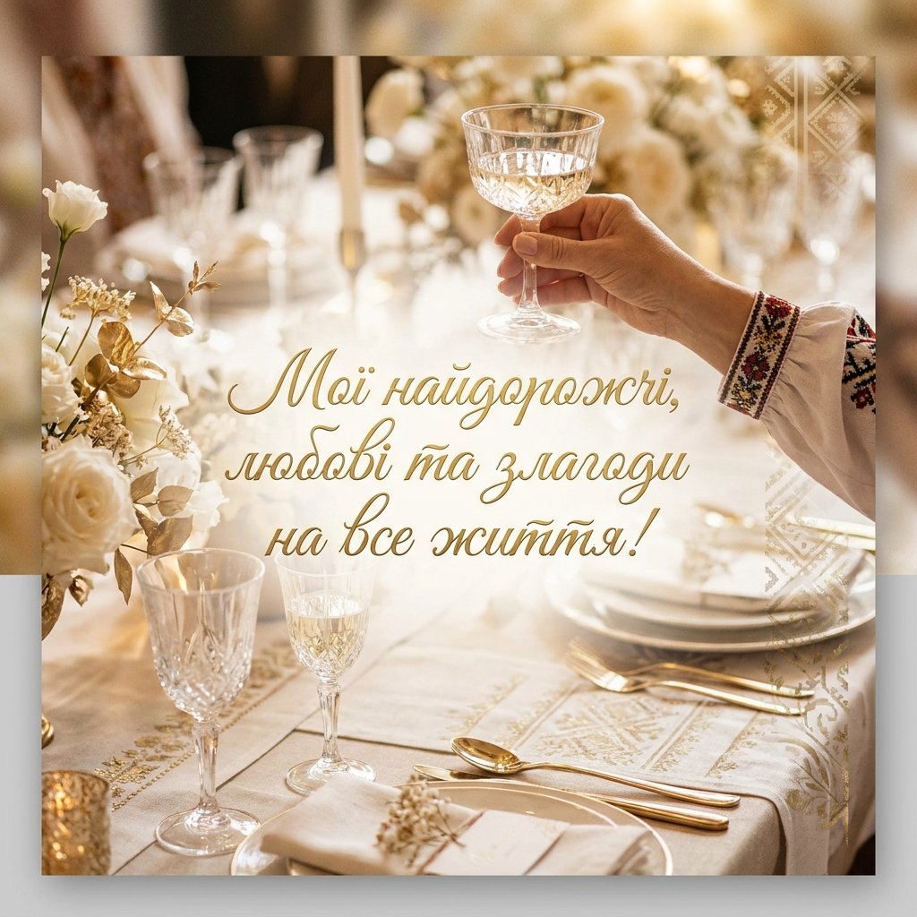 Тост від матері нареченого на весілля