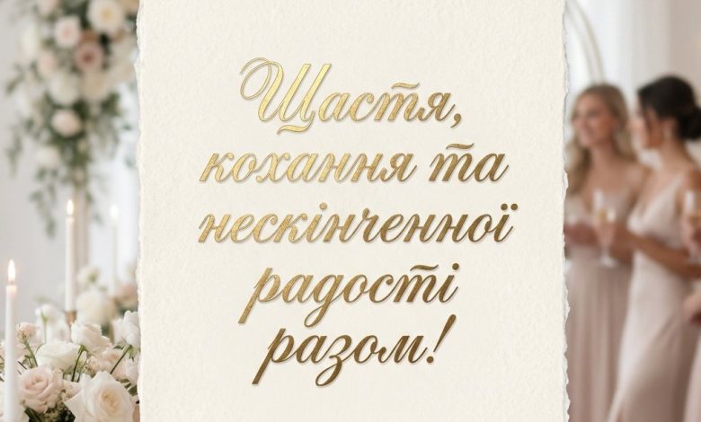 Вірш-привітання на весілля від друзів
