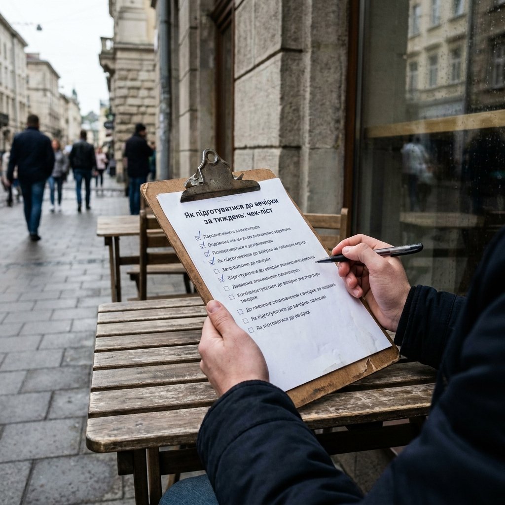 Як підготуватися до вечірки за тиждень: чек-ліст